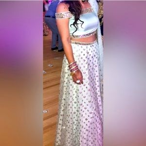 COPY - Poonam’s Kaurture mint mirror lengha